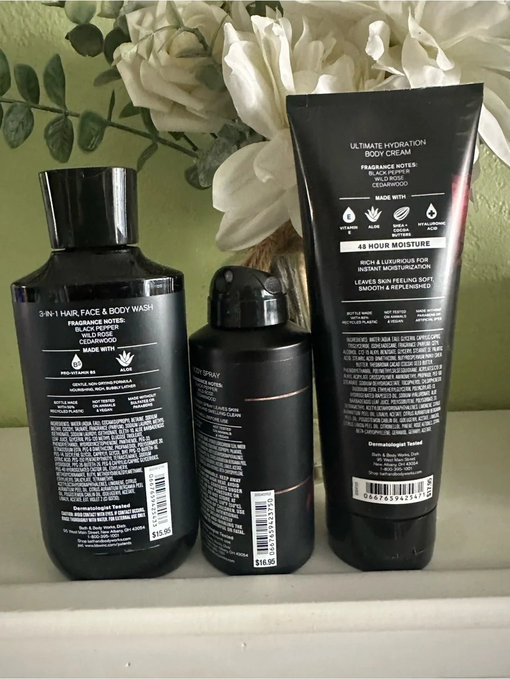 Bath & Body Works Nocturnal Rose Body Spray - Black & Deep Rose